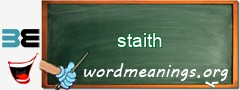 WordMeaning blackboard for staith